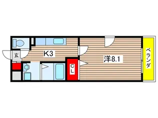 マリベールカネコ【1階】の間取り