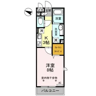 ロイジェントパークスレイクタウンK【2階】の間取り