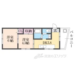 シャトー緑町【4階】の間取り