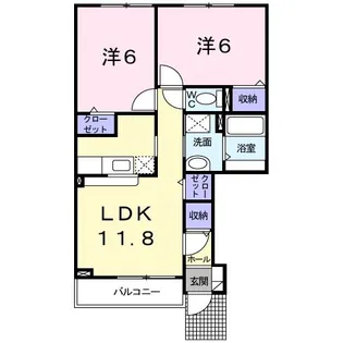 グラース【1階】の間取り