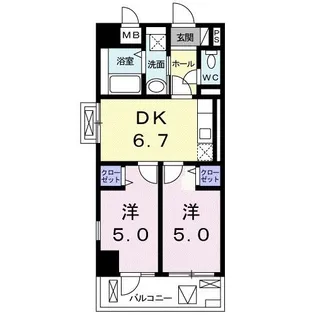 リバーサイド川崎大師【3階】の間取り
