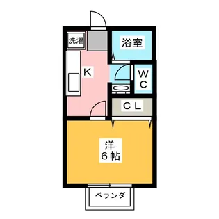 ハイツヒル【1階】の間取り