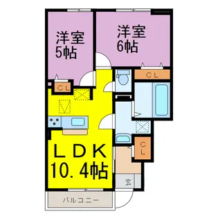 リッツ・ハウス・ラデュレ【1階】の間取り