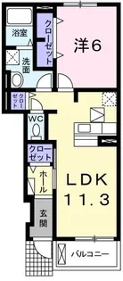 ベルベット・ヒル【1階】の間取り