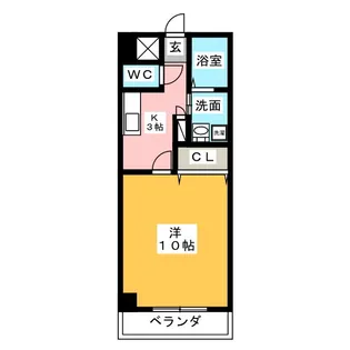 ベストハイツ呼続【3階】の間取り