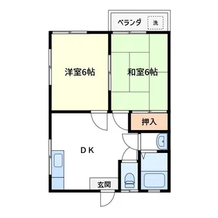 コーポ宇田川【1階】の間取り