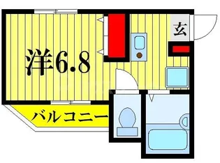 レスペデザ高砂【1階】の間取り