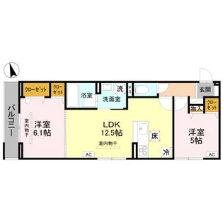 Raffine宿郷【2階】の間取り