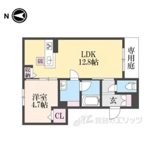 リガールメゾン円町【1階】の間取り