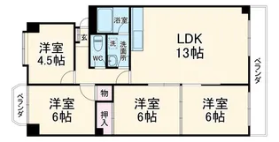 三豊マンション瑞穂【2階】の間取り