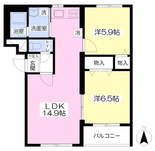 アルバI【2階】の間取り