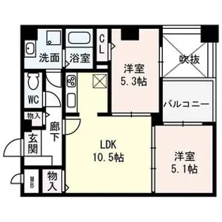 カナセ上汐町【4階】の間取り