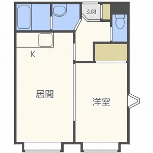 αNEXT札幌第6【2階】の間取り