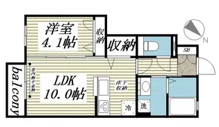 カーサクレールIII【1階】の間取り