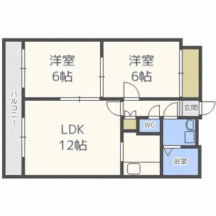 グランパス美香保【2階】の間取り