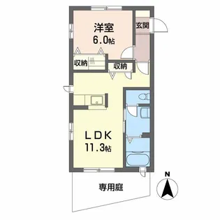 幡生SHM サンヒルズコート【1階】の間取り
