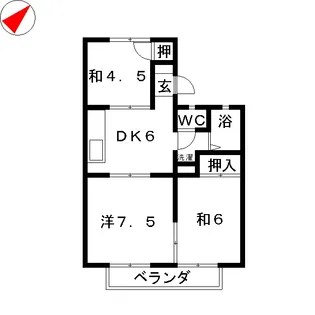 グリーンハイツ【1階】の間取り