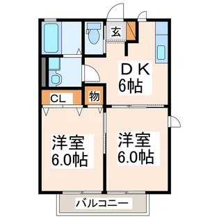 チェルシーコートII【2階】の間取り