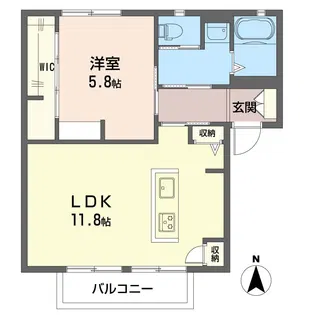 フルリノベ シャーメゾン フレグランス新倉B【2階】の間取り