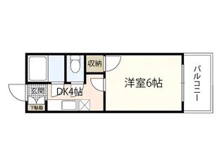 アクアコート楠木【3階】の間取り