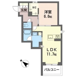 カルムヴェール【1階】の間取り