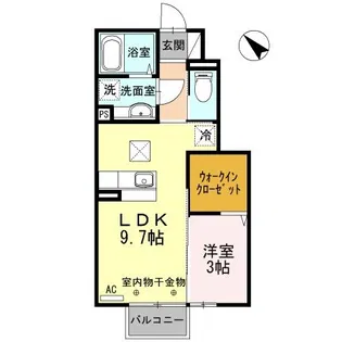 シャルム宮古【1階】の間取り