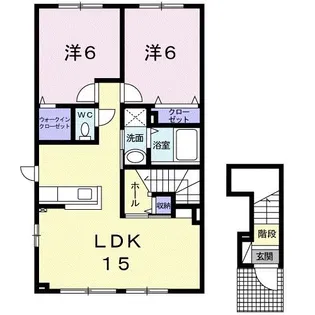 アプリーレII【2階】の間取り