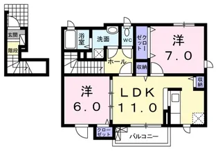 広島県廿日市市宮内【アパート】の間取り