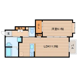 シャーメゾン三条町【1階】の間取り