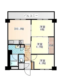 コープ野村万代【12階】の間取り