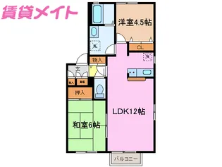 アーバンスクエアB【1階】の間取り