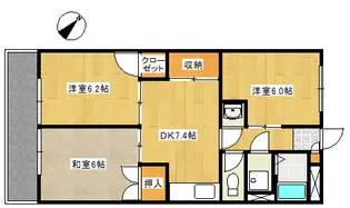 山下マンションII【3階】の間取り