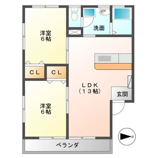 PLUM SQUARE【2階】の間取り