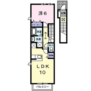 岩手県久慈市新井田第3地割【アパート】の間取り