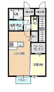 グランディオ本陣前B棟【1階】の間取り