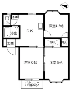 コーポ・ロータスA【2階】の間取り