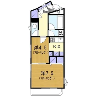 プリンスコート大和【3階】の間取り