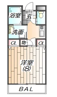 セゾンベール三田【5階】の間取り