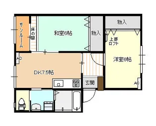 たんぽぽコーポ加島【2階】の間取り