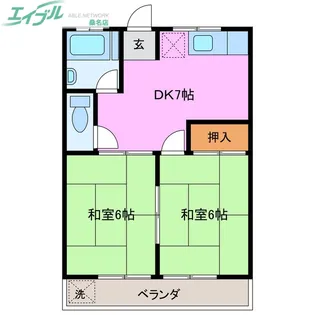 ハイツダイソウ【2階】の間取り