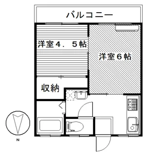 スカイハイツ【2階】の間取り