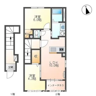 東京都八王子市川口町【アパート】の間取り