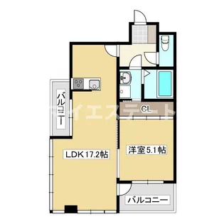 アレンタワー新八代【7階】の間取り