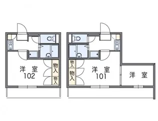 レオパレス舘町【2階】の間取り