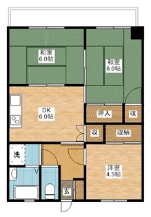 音無ハイツ【3階】の間取り