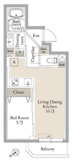 ルネサンスコート門前仲町【4階】の間取り
