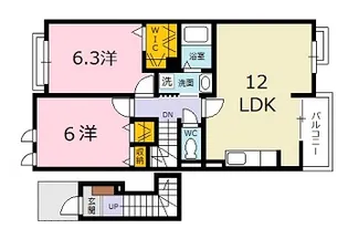 広島県安芸高田市吉田町吉田【アパート】の間取り