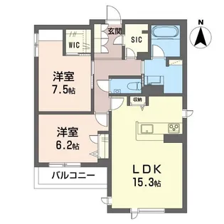 ラ・ルーム厚木町【2階】の間取り