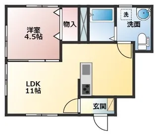 FELICE呉東中央【1階】の間取り