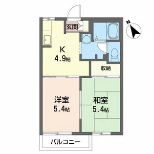 サンビクトワール A【2階】の間取り